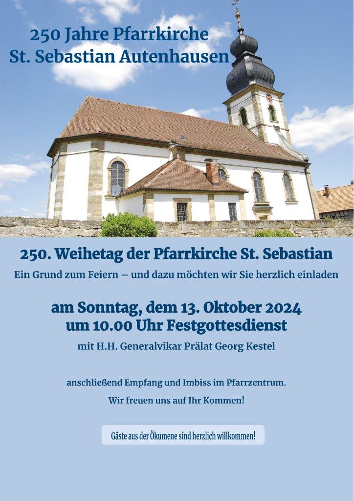 Plakat Jubiläum Autenhausen 250 Jahre