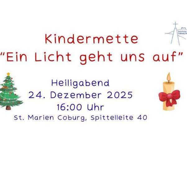 Veranstaltungshinweis zur Kindermette in St. Marien Coburg an Heilig Abend 2025