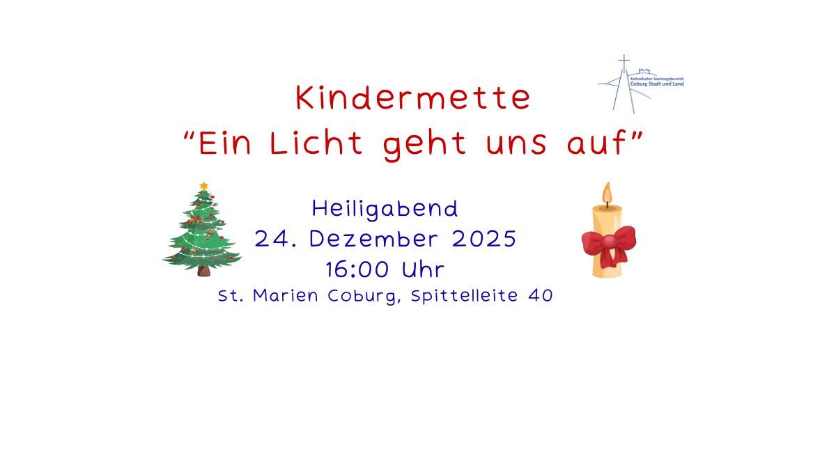 Veranstaltungshinweis zur Kindermette in St. Marien Coburg an Heilig Abend 2025