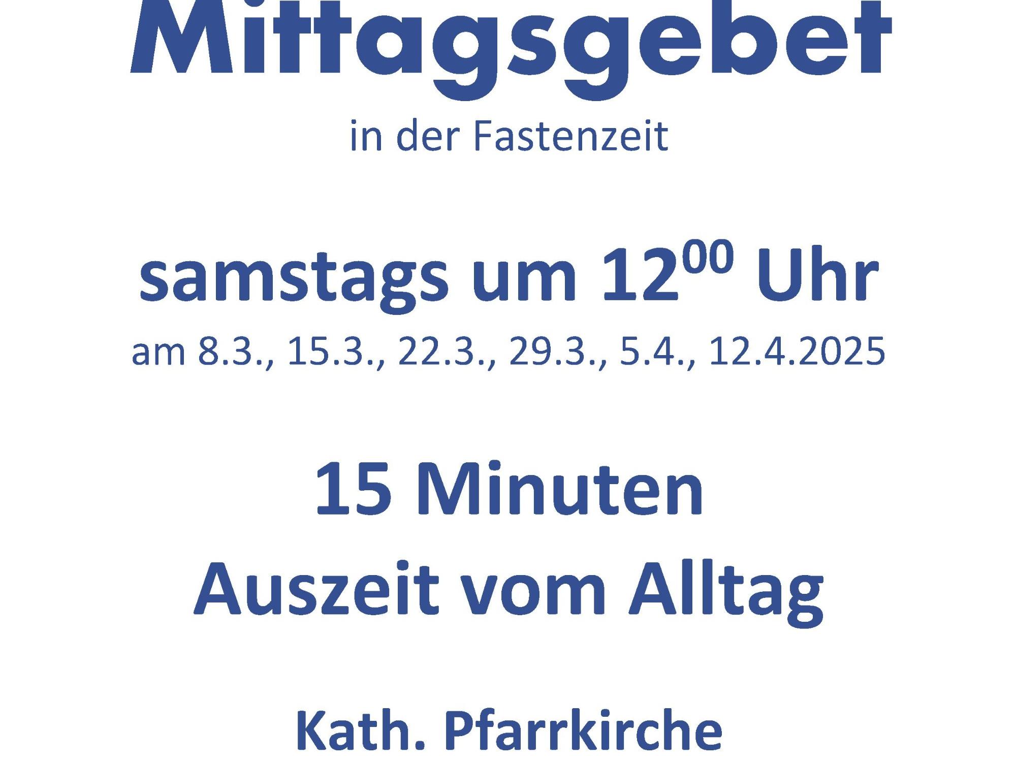 Plakat Mittagsgebet St. Augustin
