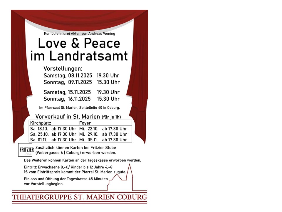 Theatergruppe St. Marien Coburg Plakat 2025 4zu3